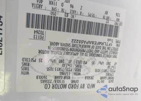 2010 Ford Ranger Sport/Xlt из США, поврежденный, VIN 1FTLR4FE8APA55222